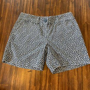 Blue and White Floral Loft Shorts